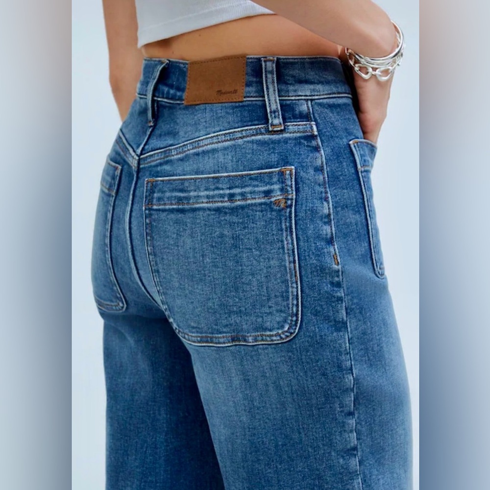 Madewell The Perfect Vintage Patch Pocket Wide Leg Jeans Women’s Size 24 - Picture 3 of 10